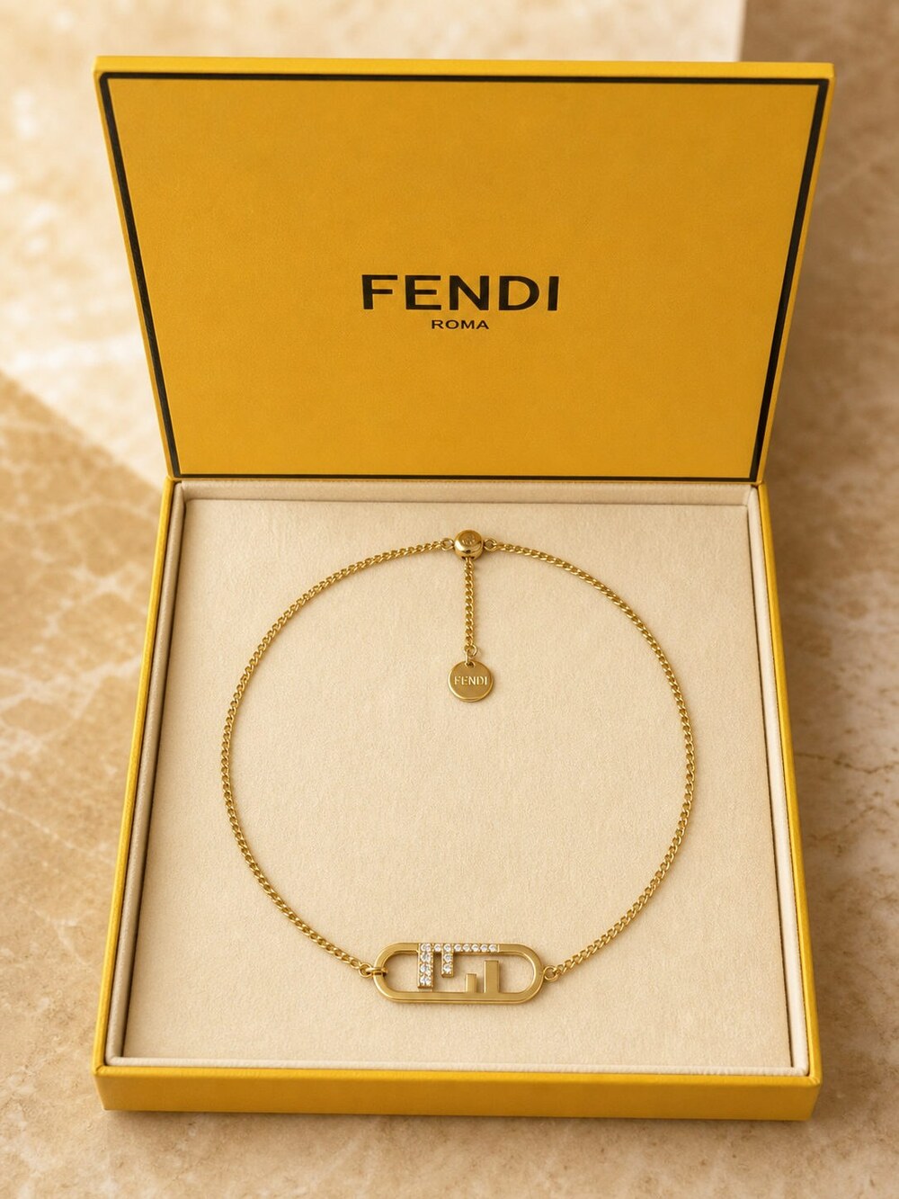 Fendi Modern Designer Necklace Style 1 | New with Box - Picture 2 of 9